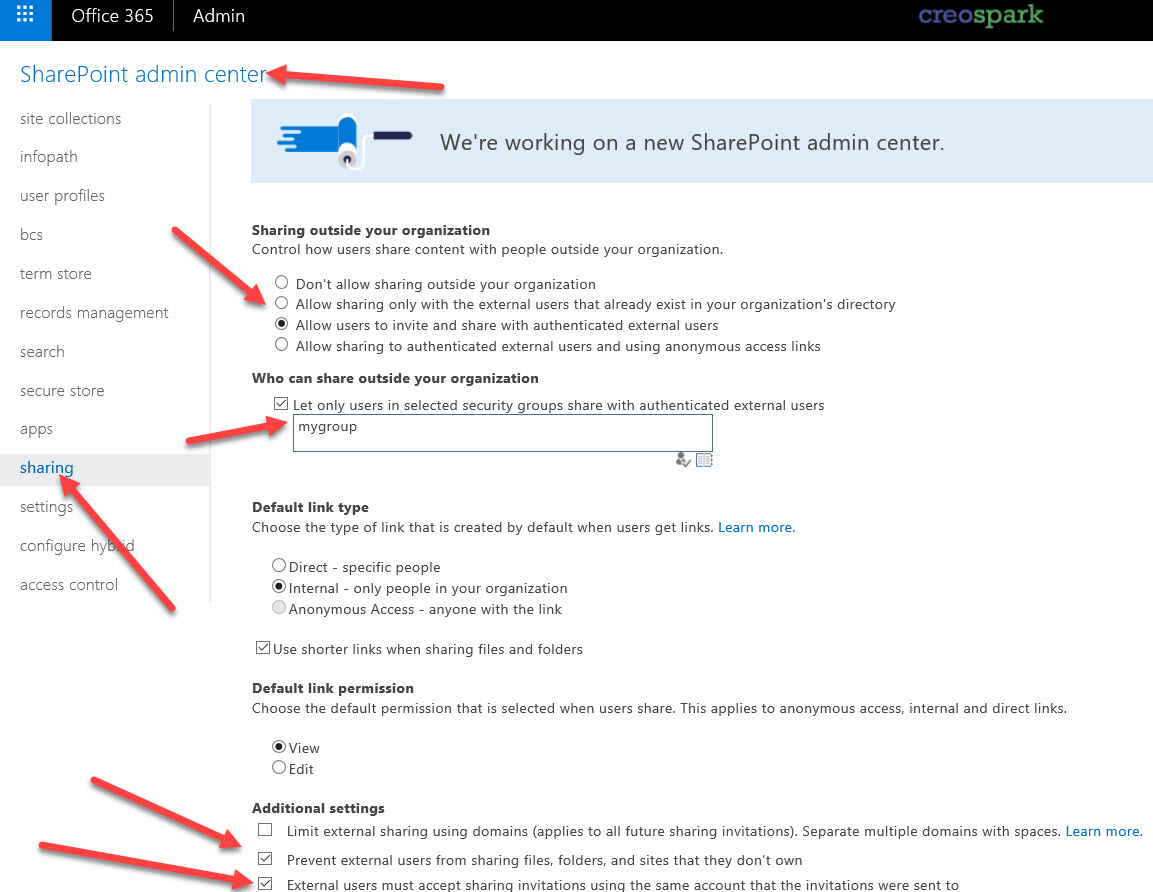 A Mailenabled security group must be used to allow the "Let only users